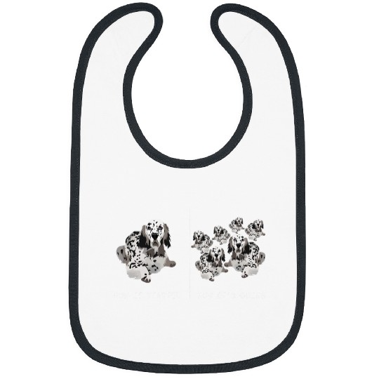 How It Started How Its Going English Setter Bibs