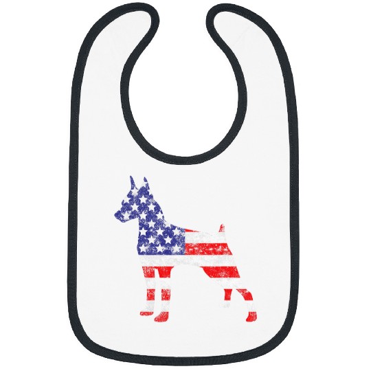 Miniature Pinscher 4th of July US American Flag Patriotic Bibs