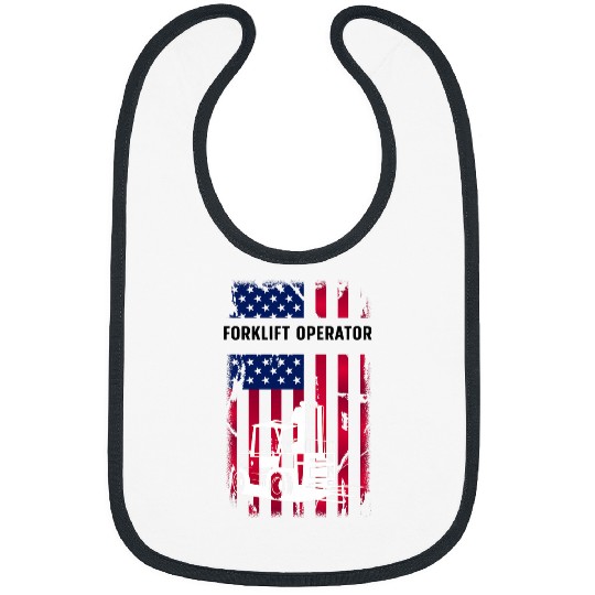Proud Forklift Operator American Flag Forklift Driver Bibs