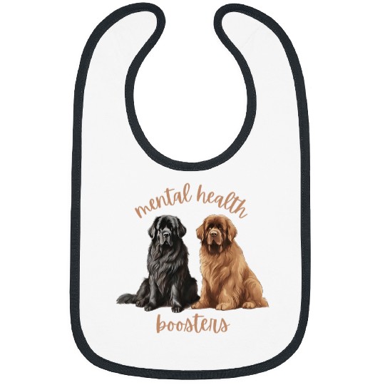 Mental Health Boosters Newfoundland Dogs Bibs