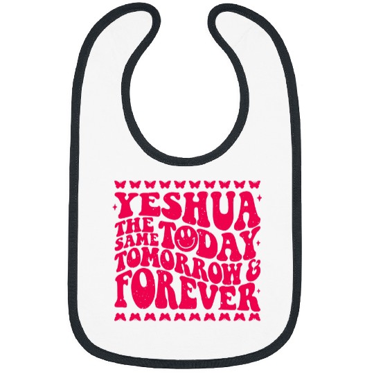 Yeshua Christian Fall Season Bible Verse Groovy Butterfly Bibs