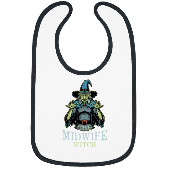 The Midwife Witch Halloween Doula Scary Birth Attendant Bibs