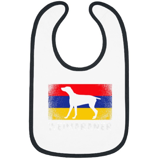 Weimaraner dog pet lover vintages Armenia vintages flag Bibs