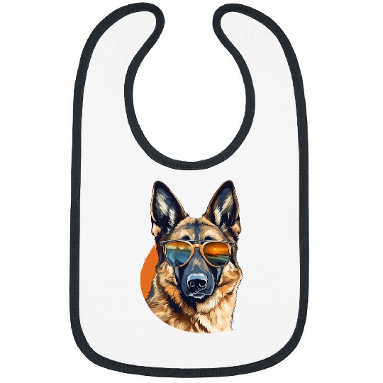 German Shepherd Dog Breed with Sunglasses 1 Bibs