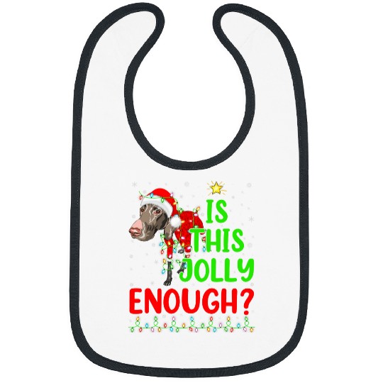 Is This Jolly Enough German Shorthaired Pointer Christmas Bibs