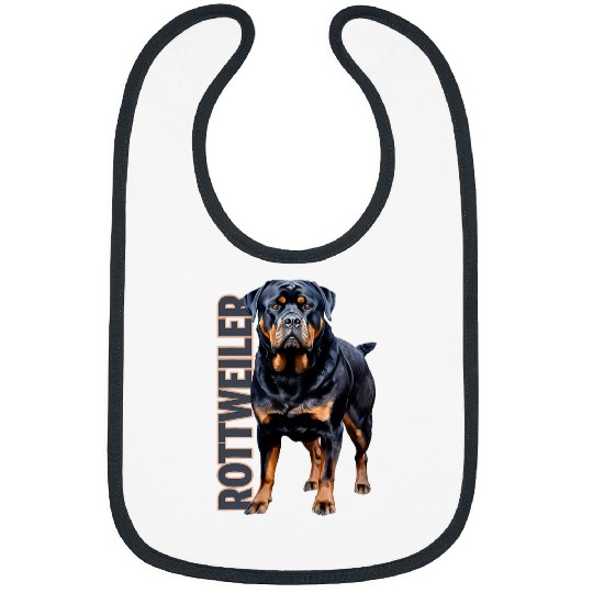 Rottweiler Watercolor Bibs