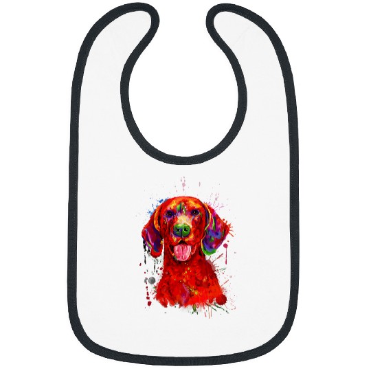 Funny Watercolor German Shorthaired Pointer For Dog Owners Bibs