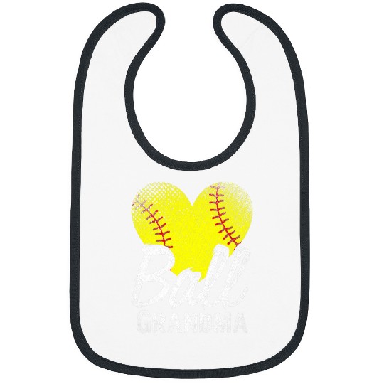 Softball Player Nana Mothers Day Ball Grandma Funny Softball Bibs