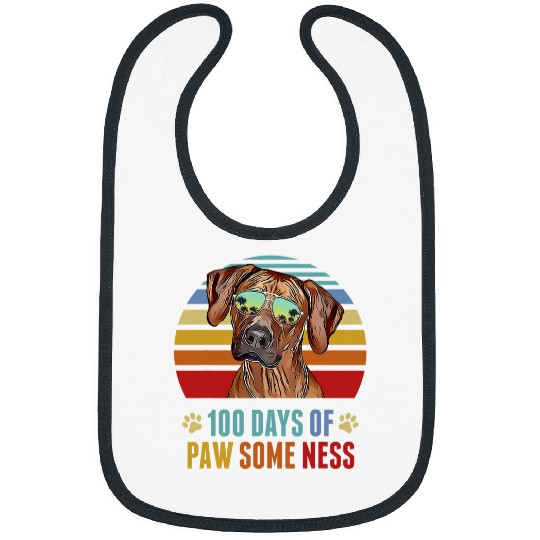 Rhodesian Ridgeback Dog 100 Days of School Funny Bibs