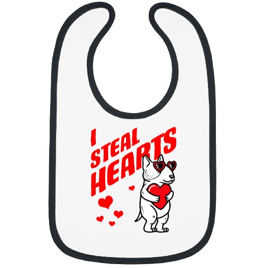 Miniature Bull Terrier Valentines Day Dog Love Mini Bull Bibs