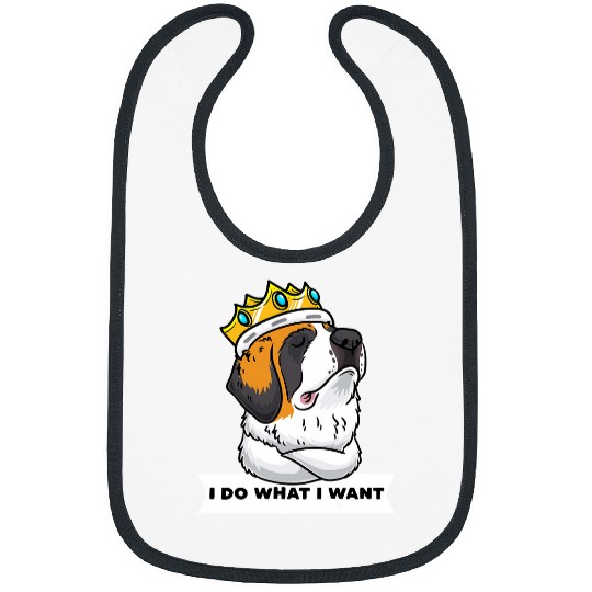 Saint Bernard St  Bernard Dog With Crown Bibs