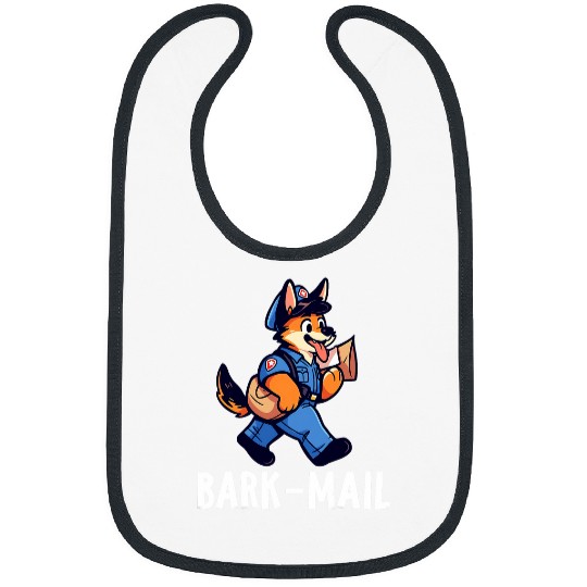 German Shepherd Barkmail Funny Dog Mailman Bibs