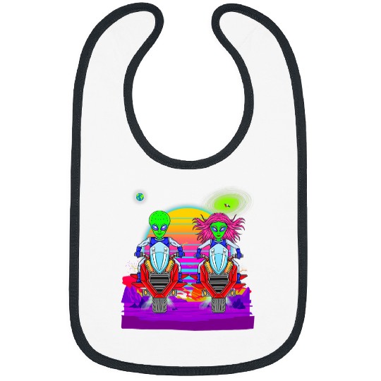 Retro vaporwave 80s 90s outers pace couple motorcycle rider Bibs