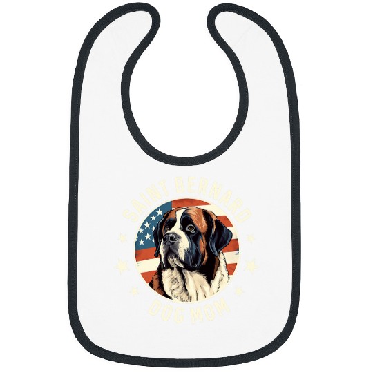 Saint Bernard Gifts Women St  Bernard Dog Mom Bibs