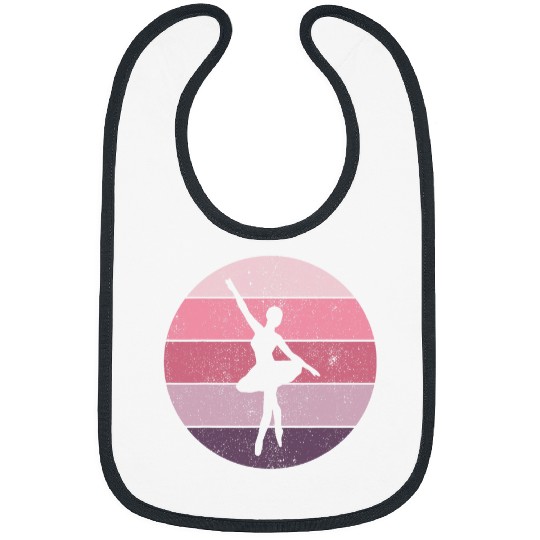Retro Ballet vintages Cute Ballerina Dance 2 Bibs