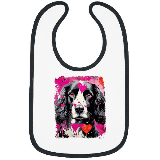 Pink Dog English Springer Spaniel Bibs