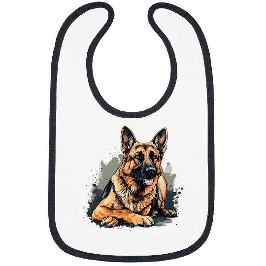 German Shepherd Canine Companion for Loyal Owners Bibs