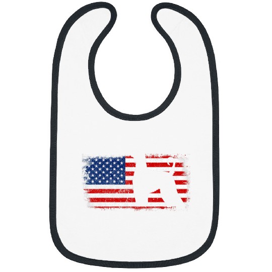Patriotic AFGHAN HOUND American Flag Vintage Bibs