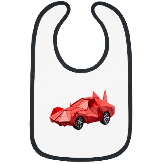 Origami Car Art Creative Paper Folding Silhouette Portrait Bibs