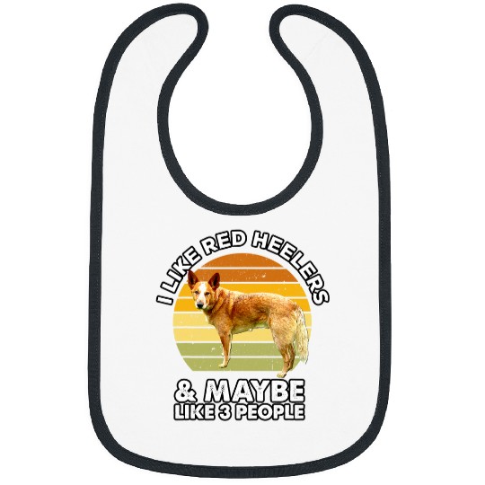 Red Heeler Dog Owners Cattle Lovers Dog I Love Red Heelers 9 Bibs
