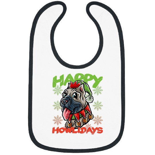 Happy Howlidays Cane Corso Elf Dog Merry Christmas Dogs Bibs