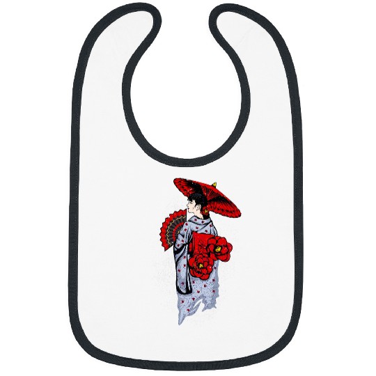 Japanese Geisha Anime Bibs