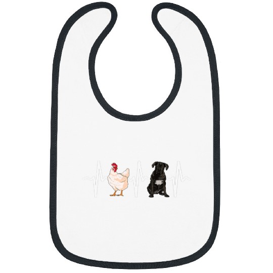 Hen Chicken Cane Corso Heartbeat Dog Lover Bibs