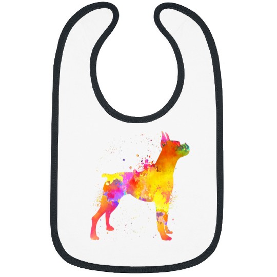 Funny Boxer Dog Design For Men Women Pet Boxer Dog Lovers Bibs