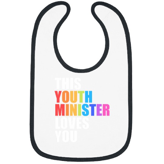 This Youth Minister Loves You Pride Proud Ally Gay Parade Bibs