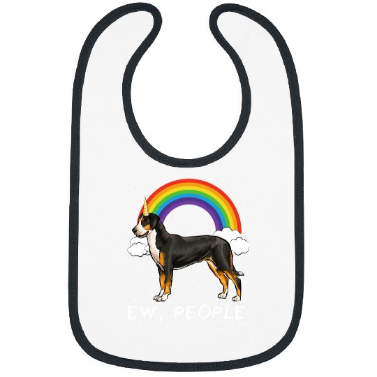 Rainbow Greater Swiss Mountain Dog Ew People Unicorns Dog Bibs
