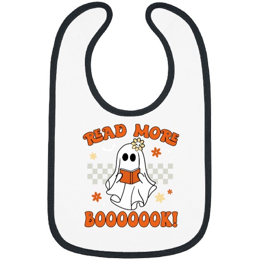 Read More Books Halloween Teacher Girls Book Lover Librarian Bibs