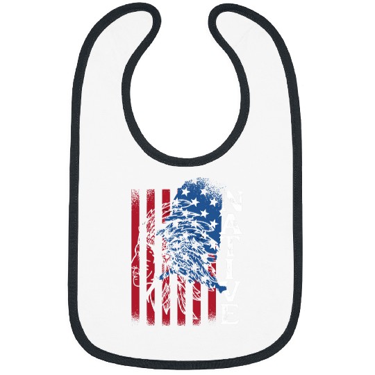 Native American Day Flag USA Bibs