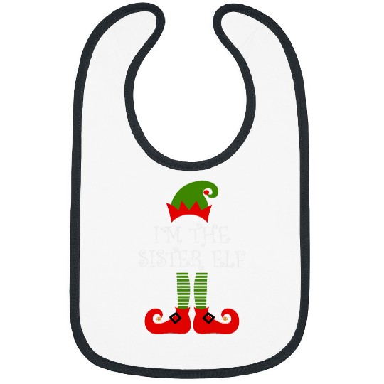Im Sister Elf Boy Girl Christmas Family Matching Bibs