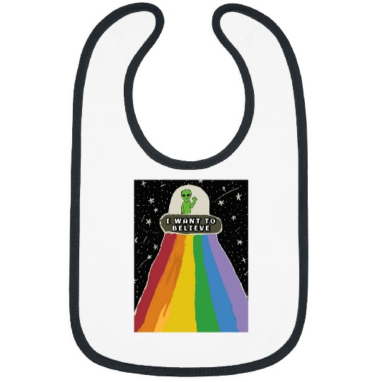I Want To Believe Childs Art Design Bibs