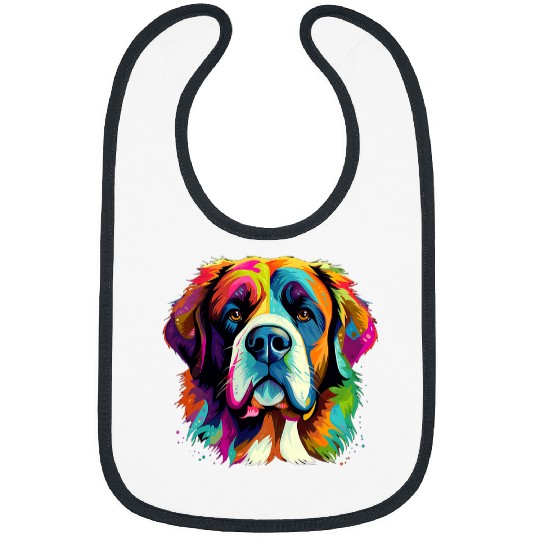 Saint Bernard Dog Men Women Kids 5 Bibs