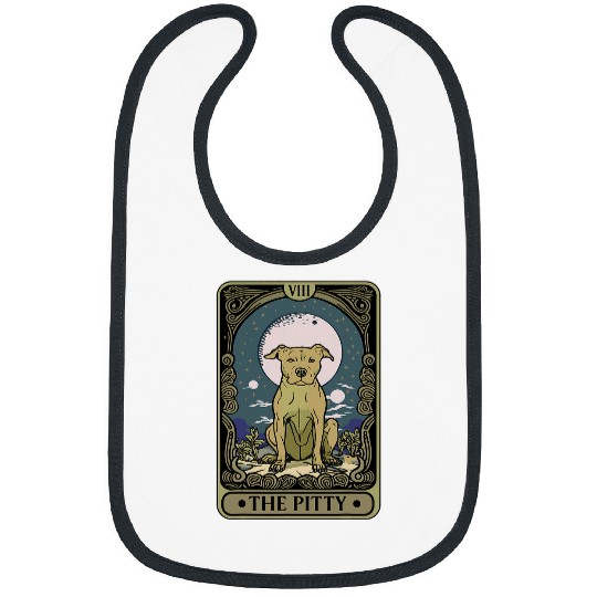 Funny Tarot Card Pitbull Dog Lover American Pit Bull Terrier Bibs
