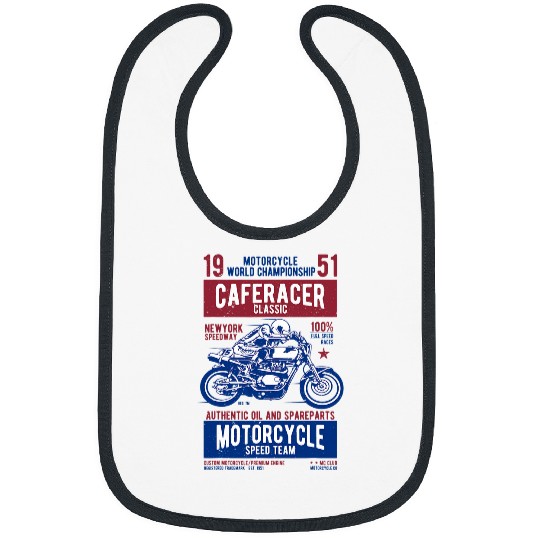 Retro American 2vintages US Motorcycle Patriot Racer Gift Bibs