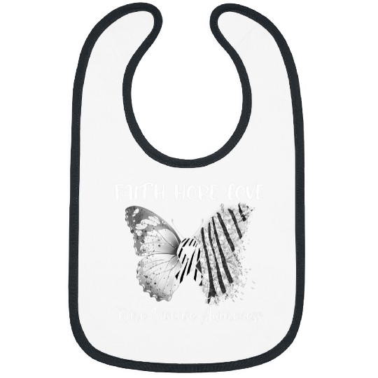 Zebra Butterfly Faith Hope Love Rare Disease Awareness Day Bibs
