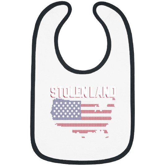 Stolen Land USA Flag Indigenous Native American Bibs