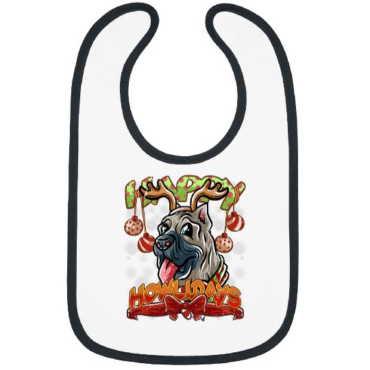 Happy Howlidays Cane Corso Reindeer Dog Christmas Dogs XMas Bibs