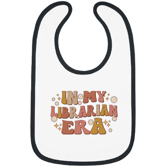 In My Librarian Era Retro Groovy Book Lover Reader Bookworm Bibs