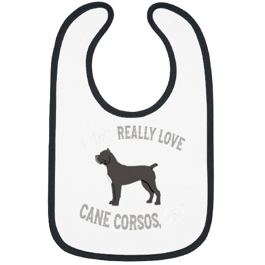 I Love Cane Corsos Cute Cane Corso Owner Bibs