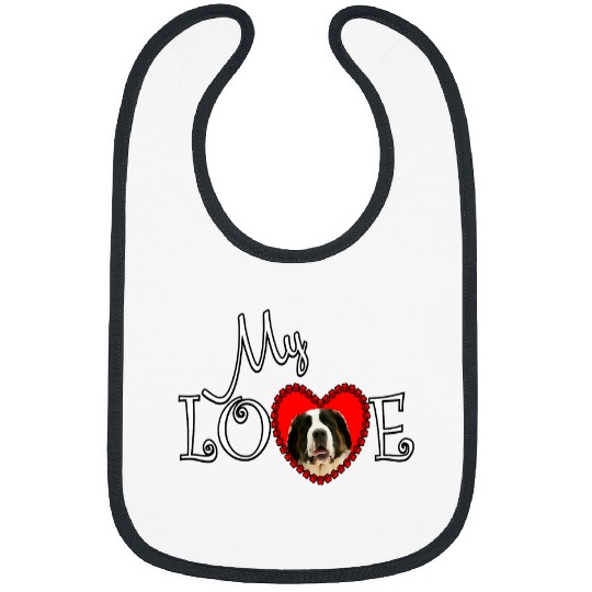 My Love Saint Bernard Bibs