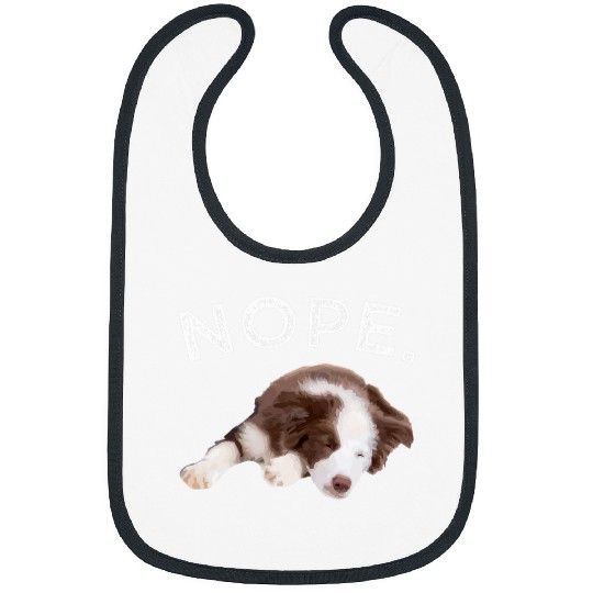 Nope Australian Shepherd Dog Puppy Pet Animal Men Women Gift Bibs