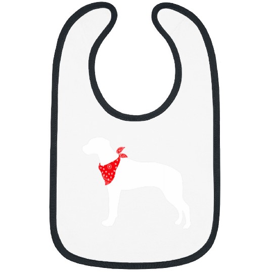 Rhodesian Ridgeback Dog Wearing Red Bandana Bibs