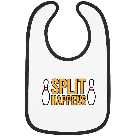 Split Happens Bowling Player Bowler Coachs Sports Graphic Bibs