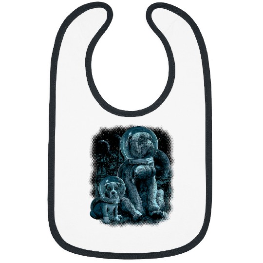 Sad Astronaut Dogs Bibs