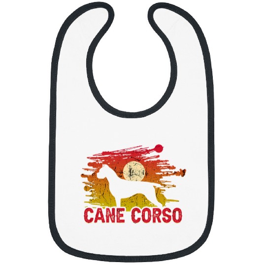 vintages Cane Corso Lover Italian Dog Pet Sunset Cane Corso 36 Bibs