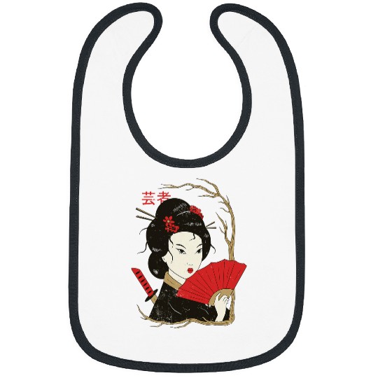 Japanese Geisha 2Anime Manga Design Bibs