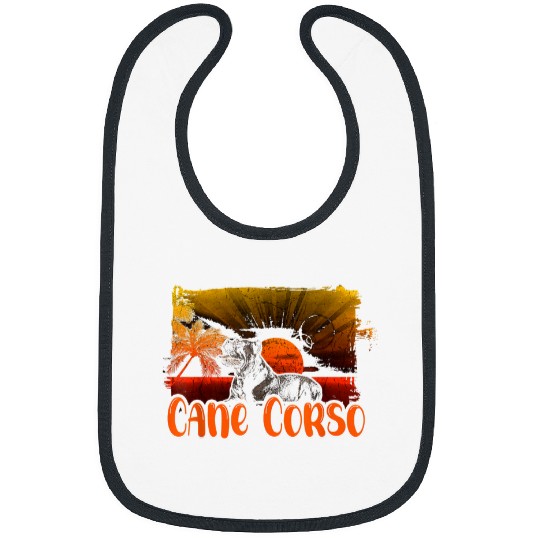 vintages Cane Corso Lover Italian Dog Pet Sunset Cane Corso 10 Bibs